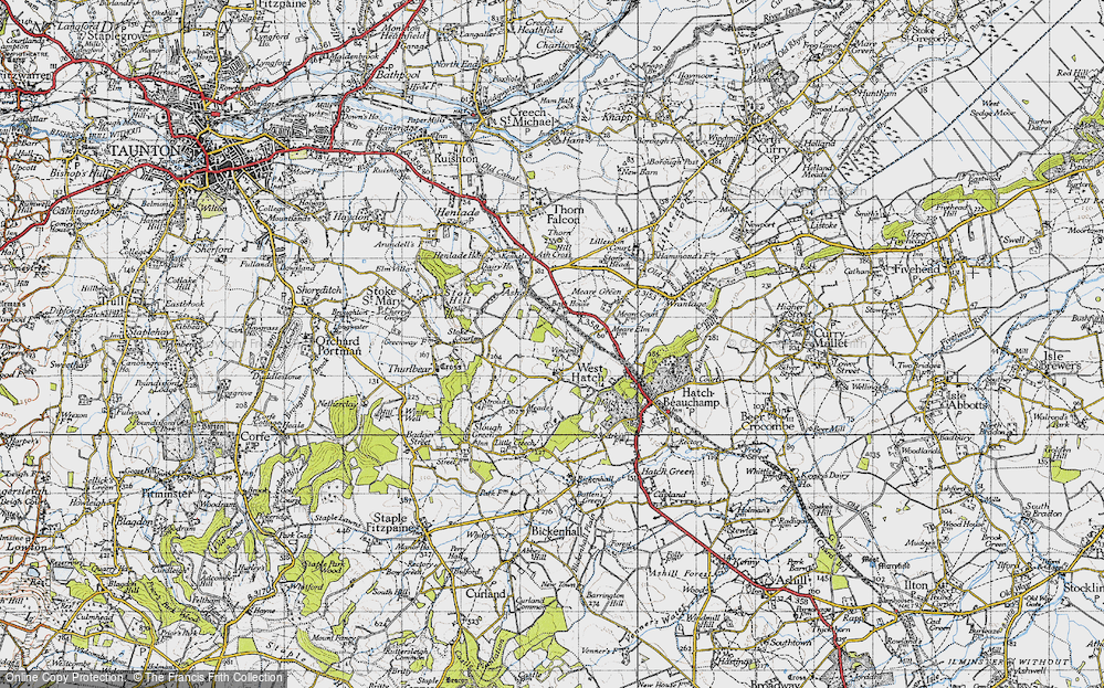 Old Map of West Hatch, 1946 in 1946