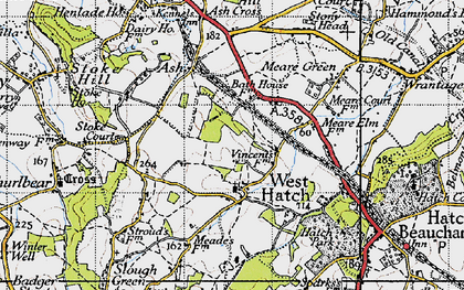 Old map of West Hatch in 1946