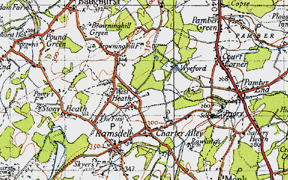 Old map of West Heath in 1945