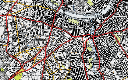 Old map of West Hill in 1945
