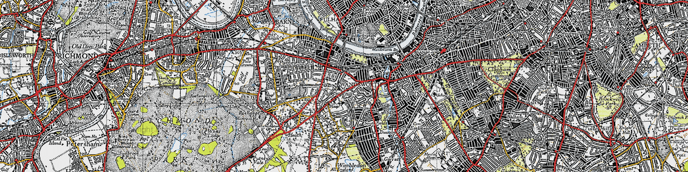 Old map of West Hill in 1945