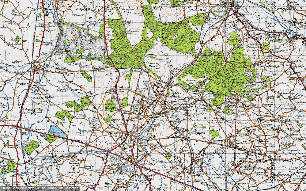 Old Map of West Hill, 1946 in 1946
