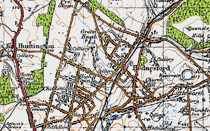 Old map of West Hill in 1946