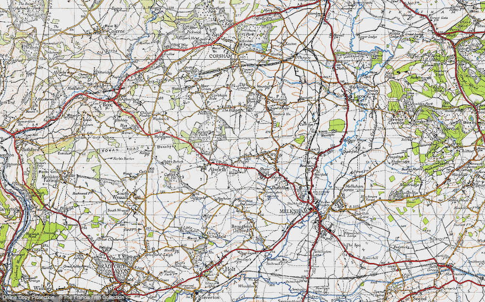 Old Map of West Hill, 1946 in 1946