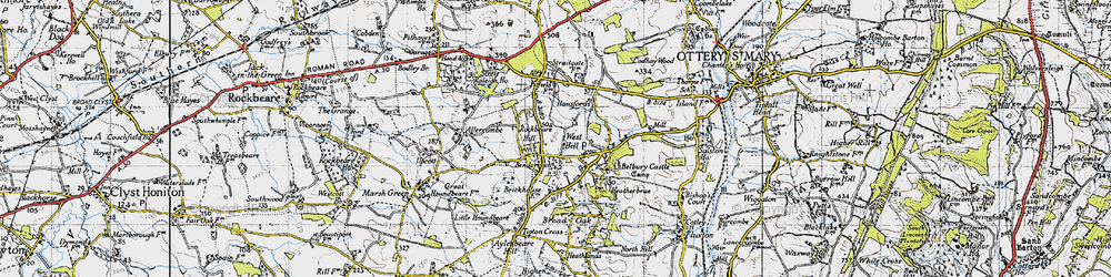 Old map of West Hill in 1946