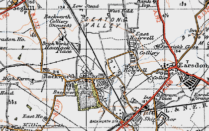 Old map of West Holywell in 1947