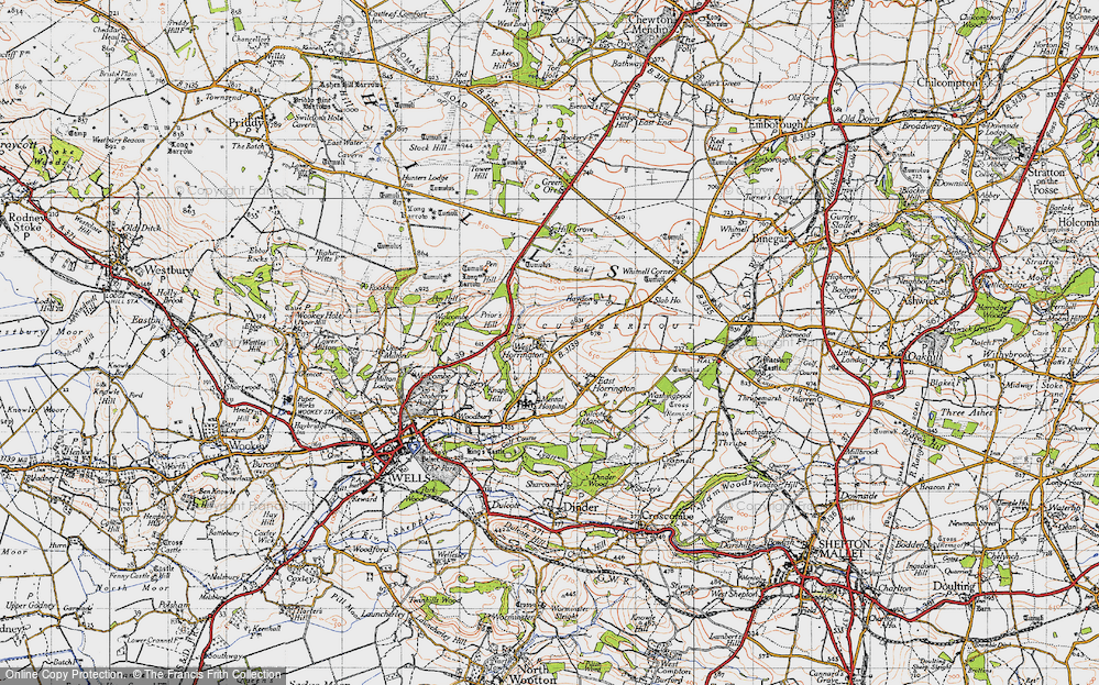 Old Map of West Horrington, 1946 in 1946