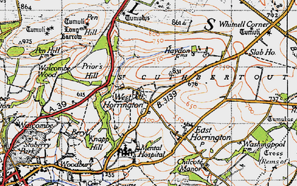 Old map of West Horrington in 1946