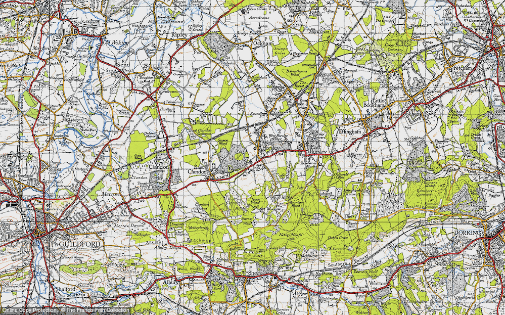 Old Map of West Horsley, 1940 in 1940