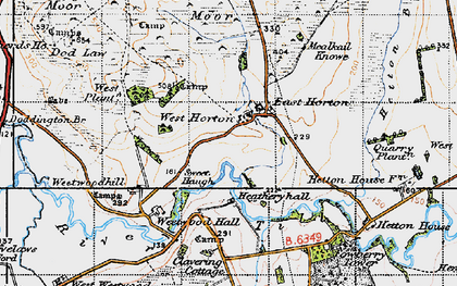 Old map of West Horton in 1947