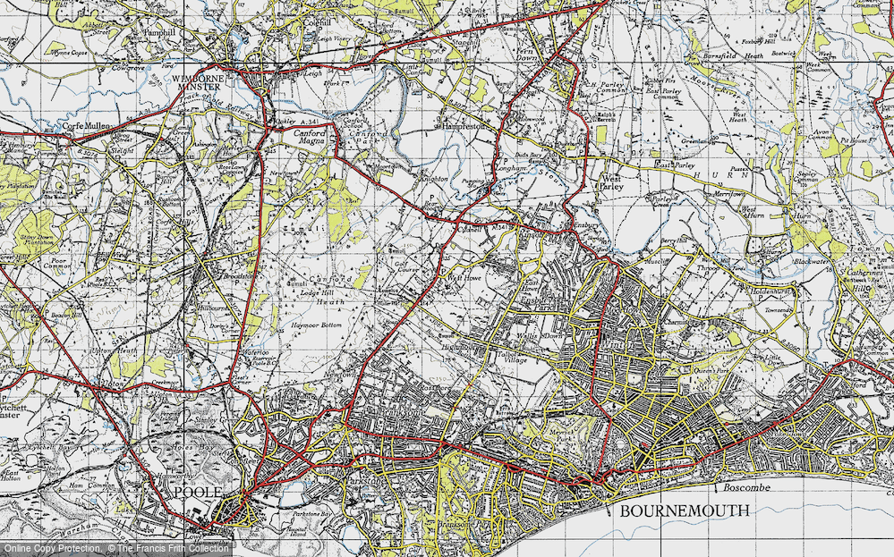 Historic Ordnance Survey Map of West Howe, 1940