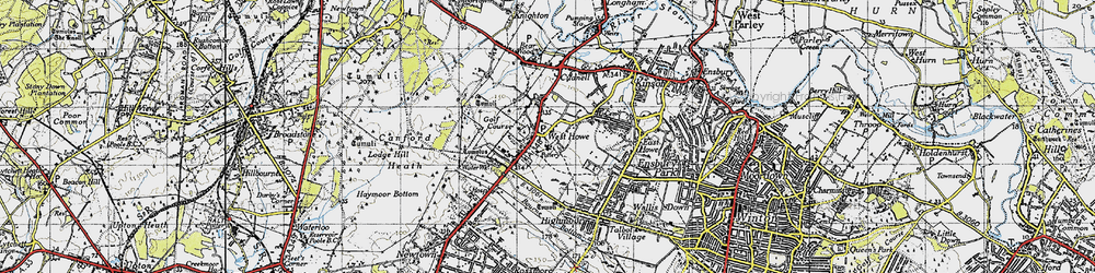 Old map of West Howe in 1940