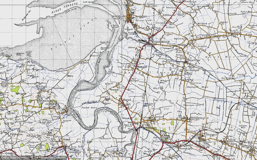 Old Map of West Huntspill, 1946 in 1946