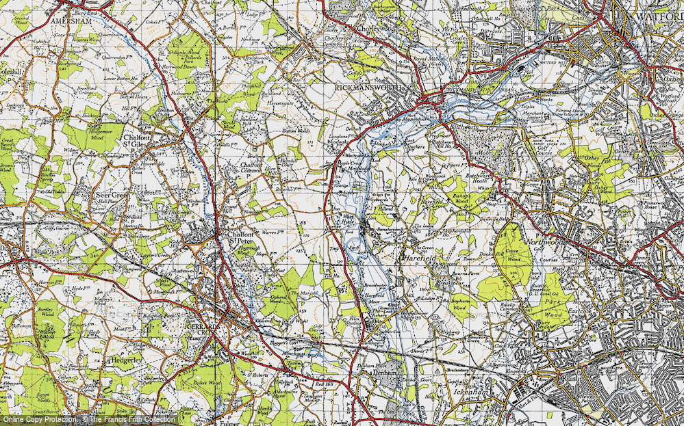 Old Map of West Hyde, 1945 in 1945
