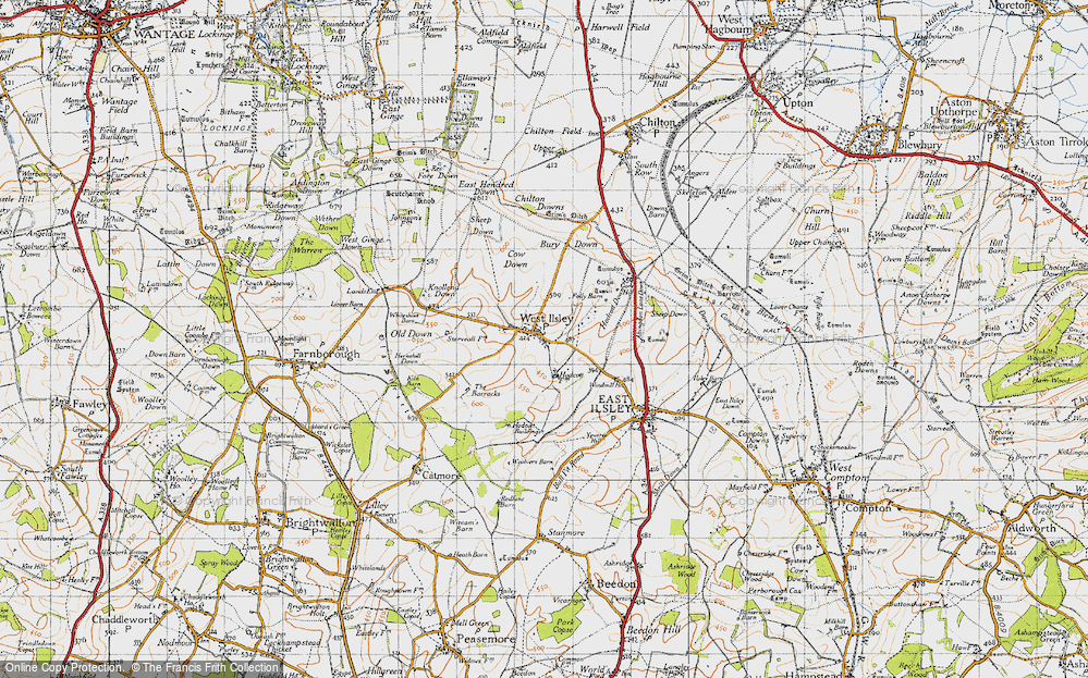 Old Map of West Ilsley, 1947 in 1947