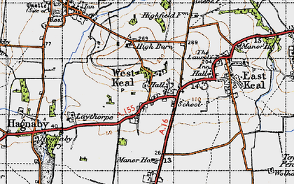 Old map of West Keal in 1946