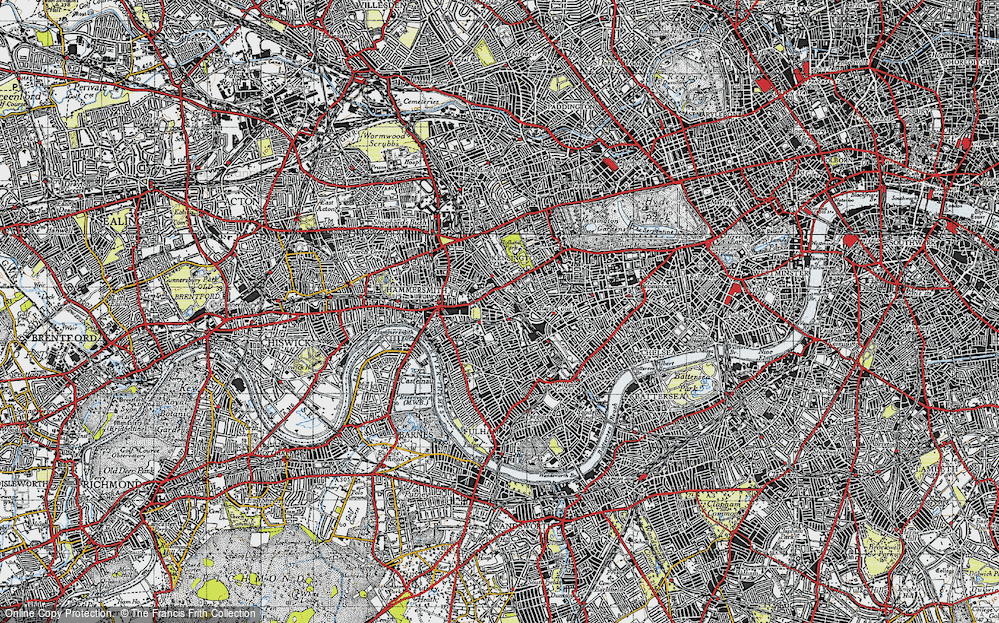 Old Map of West Kensington, 1945 in 1945