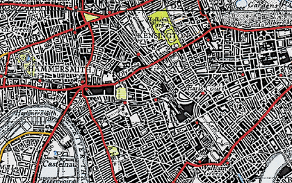 Old map of West Kensington in 1945