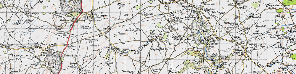 Old map of West Kington in 1946