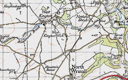 Old map of West Kington Wick in 1946