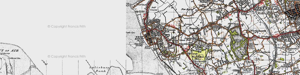 Old map of West Kirby in 1947