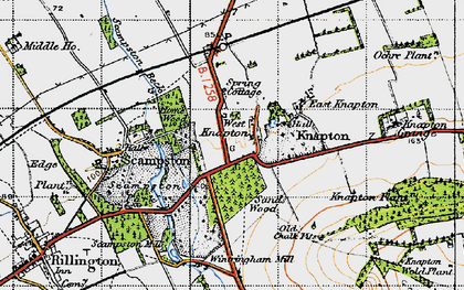 Old map of West Knapton in 1947
