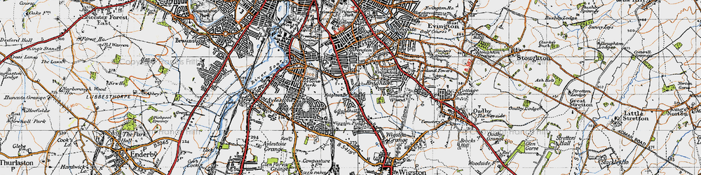 Old map of West Knighton in 1946