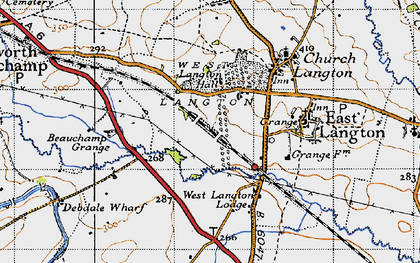 Old map of West Langton in 1946