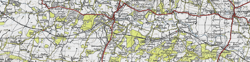 Old map of West Lavington in 1940