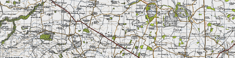 Old map of Brantcas in 1947