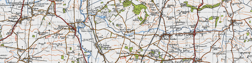 Old map of Ash Spinney in 1946