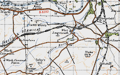 Old map of Willow Burn in 1947