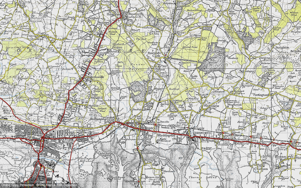 Old Map of West Leigh, 1945 in 1945
