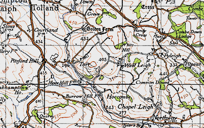 Old map of West Leigh in 1946