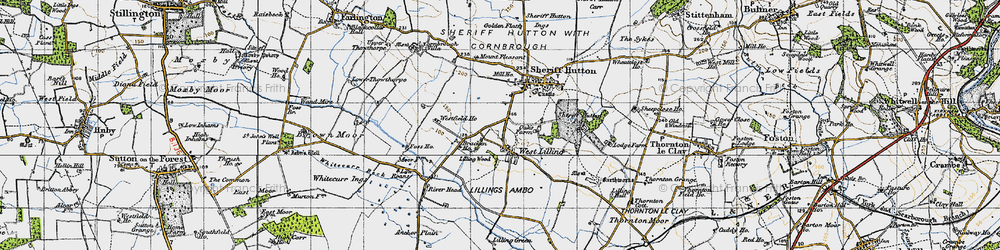 Old map of West Lilling in 1947