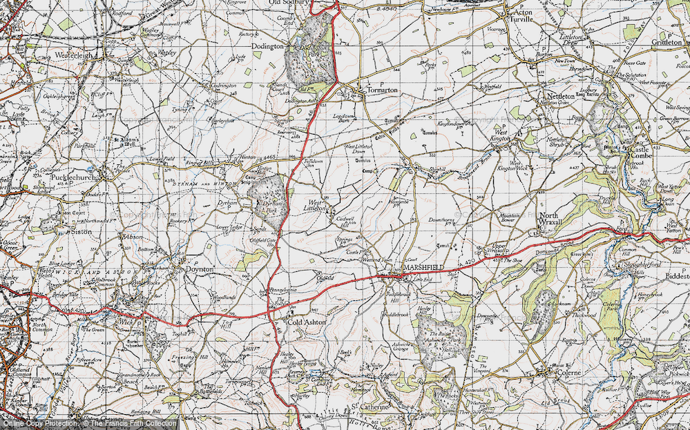 Old Map of West Littleton, 1946 in 1946