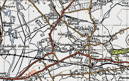 Old map of West Lydiatt in 1947