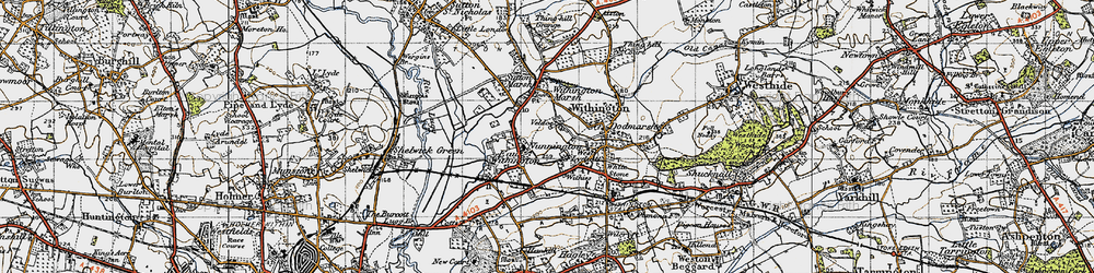 Old map of West Lydiatt in 1947