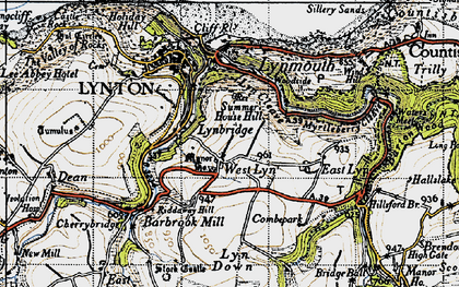 Old map of West Lyn in 1946