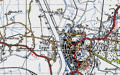 Old map of West Lynn in 1946