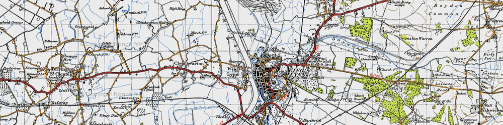 Old map of West Lynn in 1946