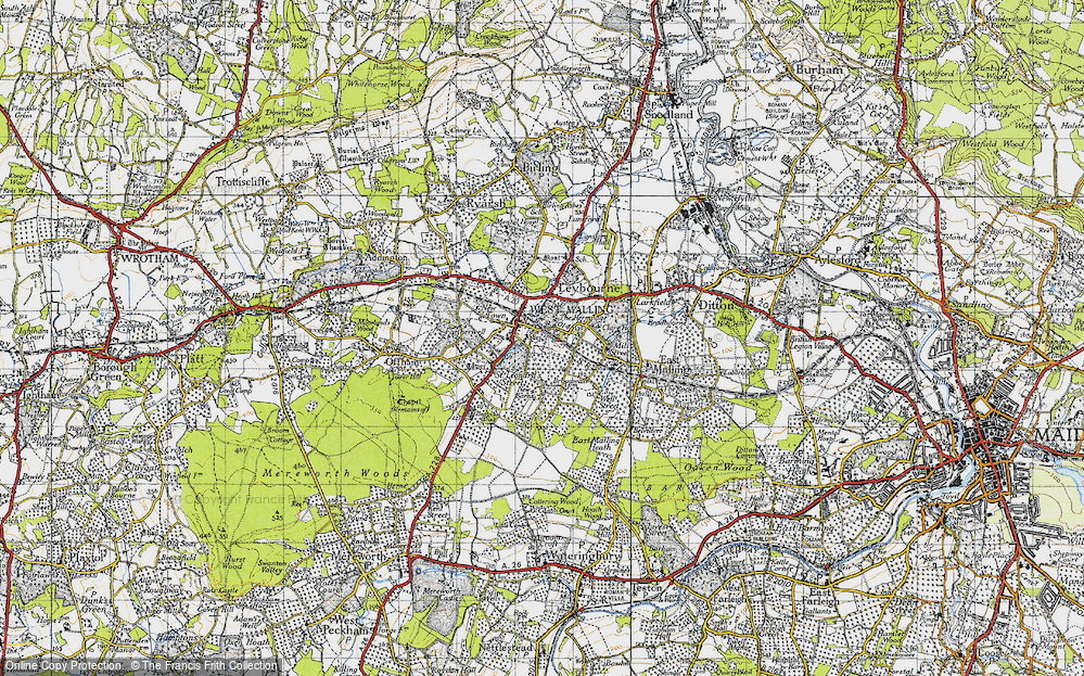 Old Map of West Malling, 1946 in 1946