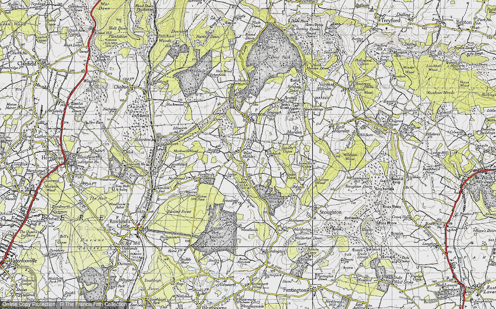 Old Map of West Marden, 1945 in 1945