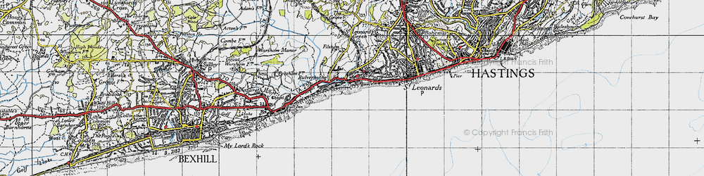 Old map of West Marina in 1940