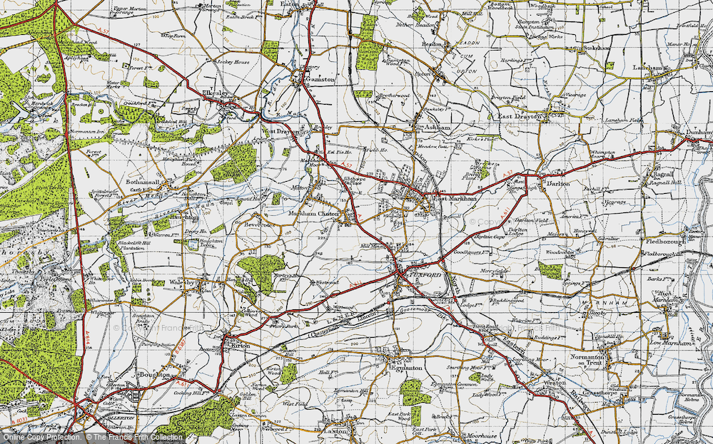 Old Map of West Markham, 1947 in 1947