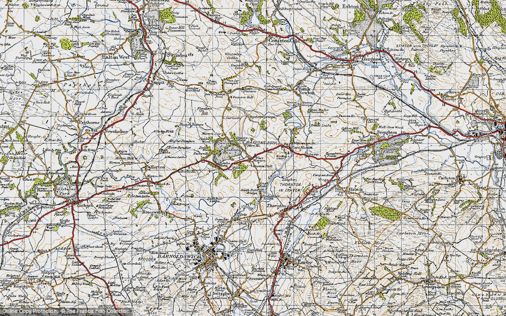 Old Map of Historic Map covering Bentha Plantn in 1947