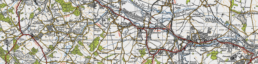 Old map of West Melton in 1947
