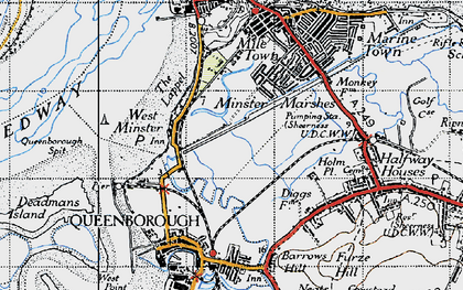 Old map of Lappel, The in 1946