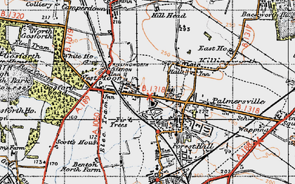 Old map of West Moor in 1947
