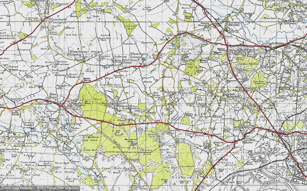 Old Map of West Morden, 1940 in 1940